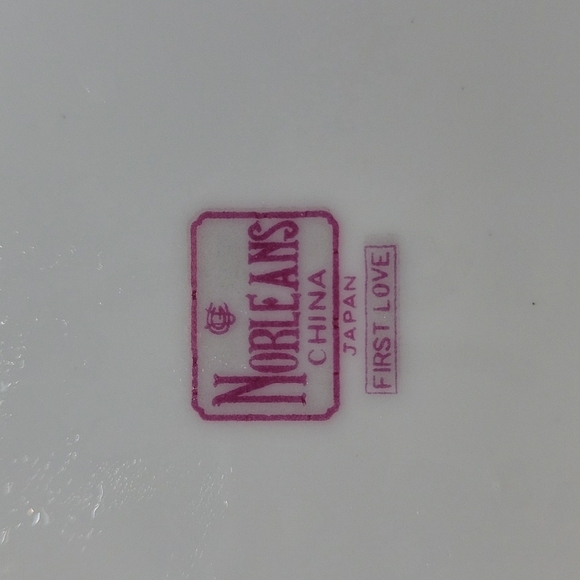 Norleans China Japan. First Love Set of 4 Bread & Butter Plates 6" Vintage - Picture 11 of 12